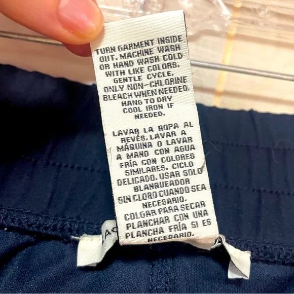 Zac & Rachel Navy Blue Drawstring Elastic Waist Pocket Skorts Sz 2X - Picture 4 of 7